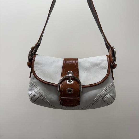 Y2K Coach White Leather Soho Shoulder Bag - Picture 1 of 3